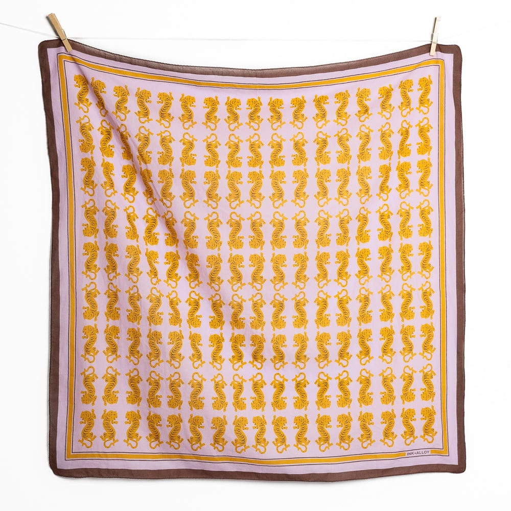 Tiger Print Cotton Scarf - Freshie & Zero Studio Shop