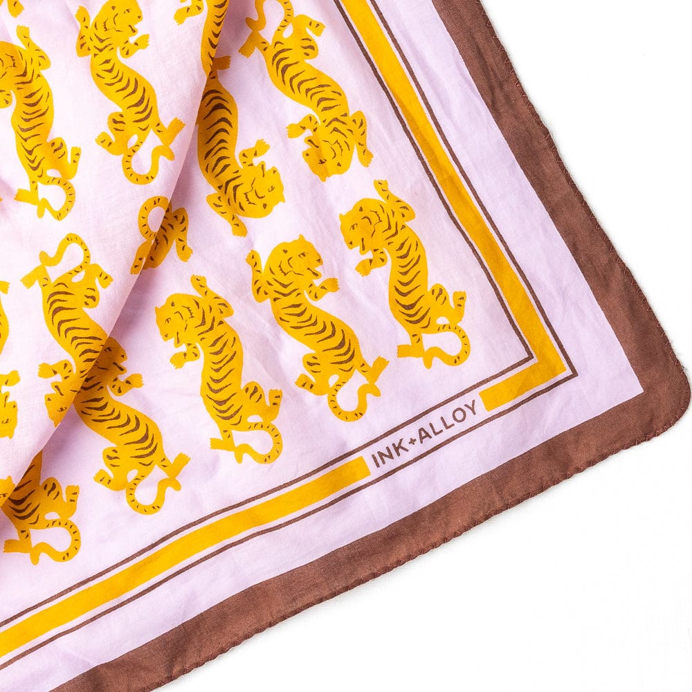Tiger Print Cotton Scarf - Freshie & Zero Studio Shop