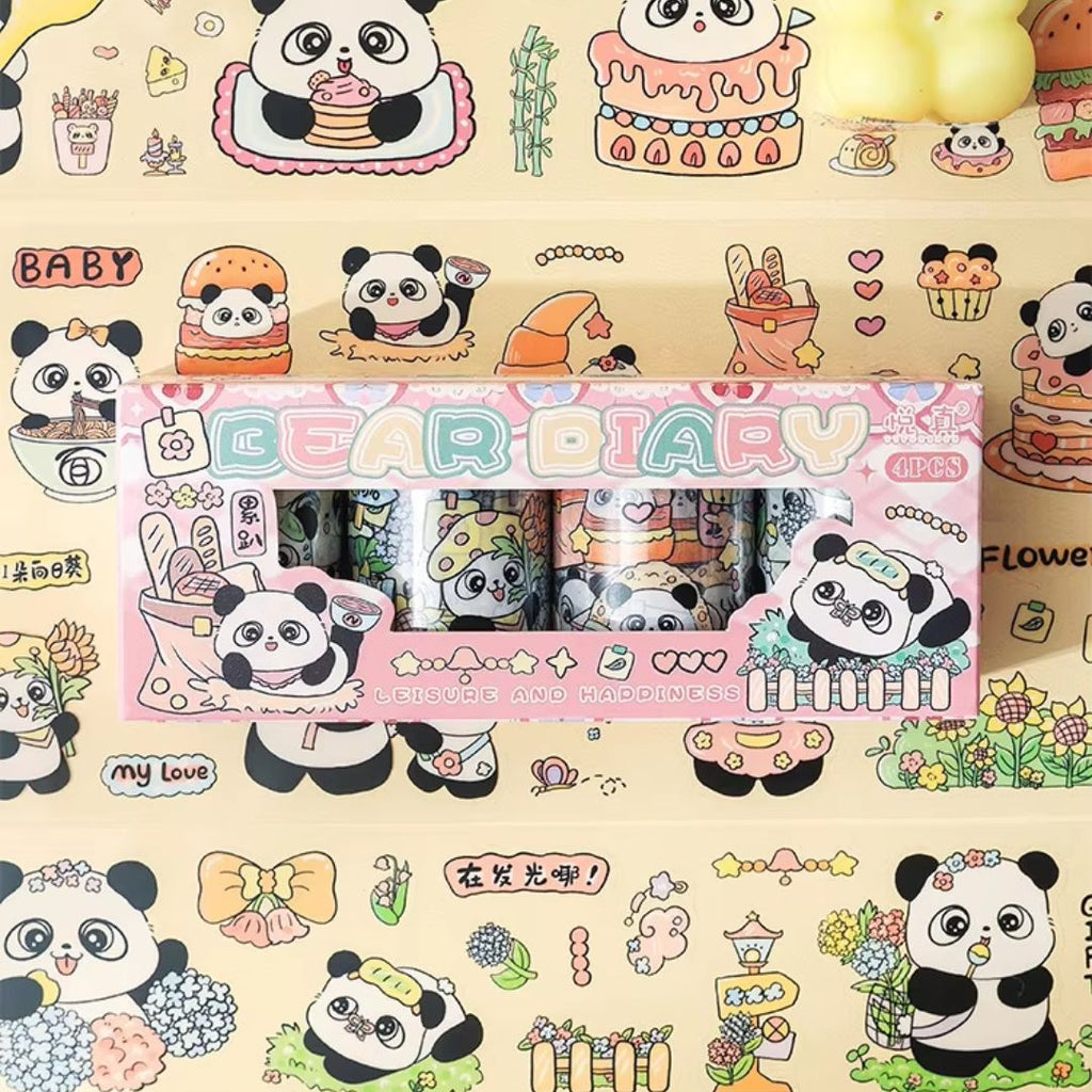 Panda Waterproof Sticker Rolls - Freshie & Zero Studio Shop