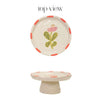Hand Painted Floral Stoneware Footed Dish - 2 Styles - Freshie & Zero Studio Shop