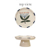 Hand Painted Floral Stoneware Footed Dish - 2 Styles - Freshie & Zero Studio Shop