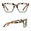 Peepers Reading Glasses: Take a Bow Chai Tort Green - Freshie & Zero Studio Shop