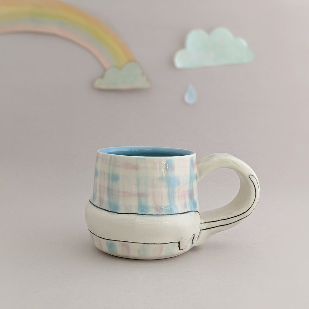 Handmade Ceramic Plaid Dachshund Mug - Freshie & Zero Studio Shop