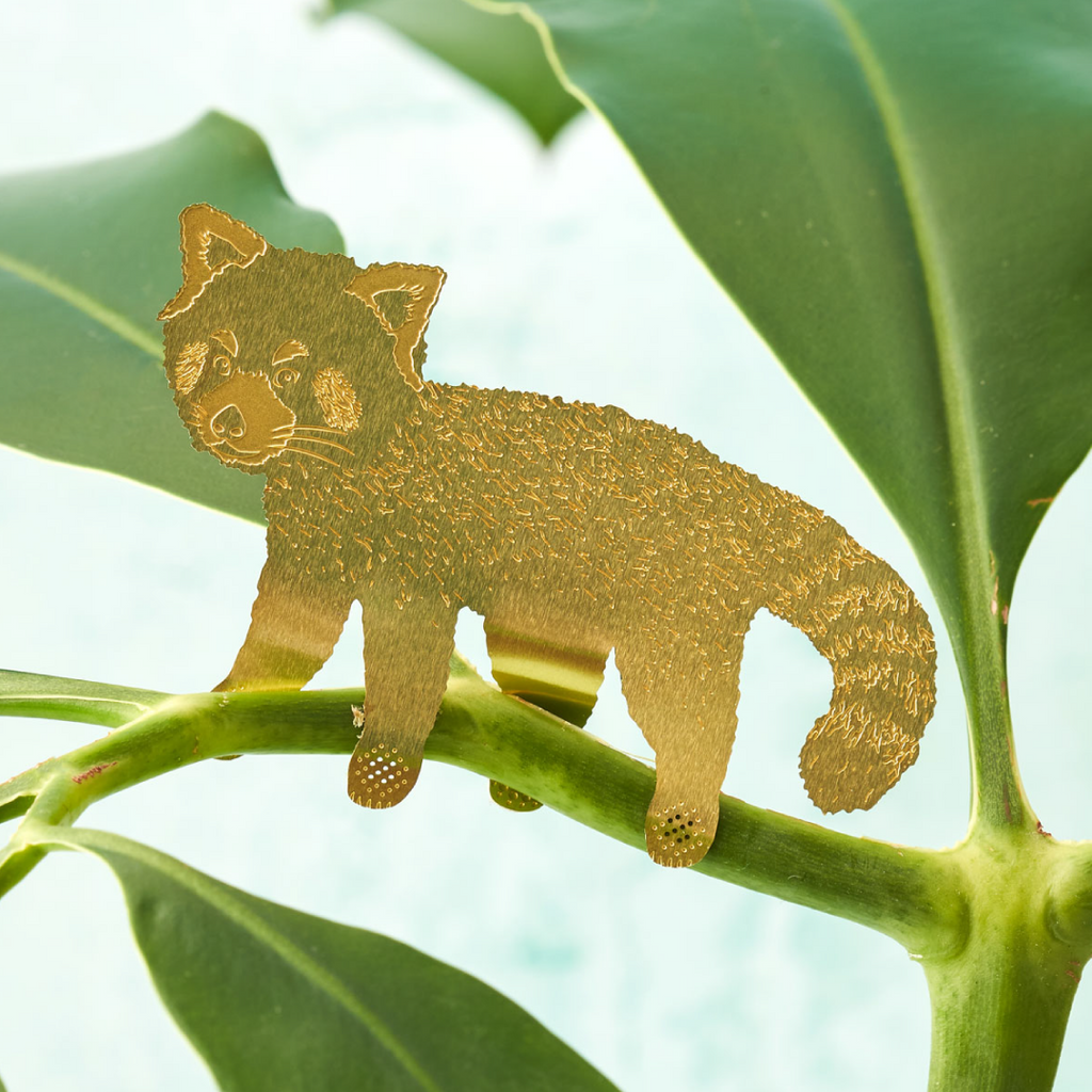 Brass Plant Accessory: Red Panda - Freshie & Zero Studio Shop
