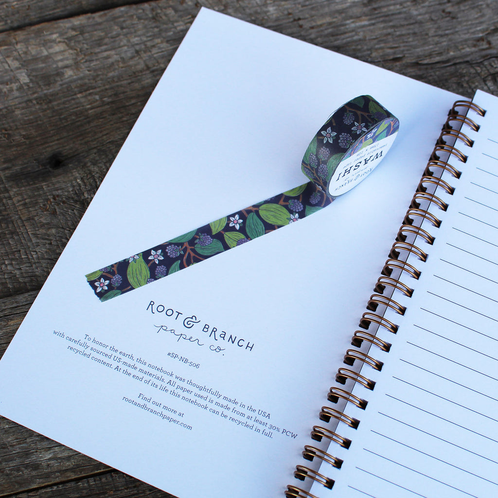 Root & Branch Washi Tape: Wild Blackberry - Freshie & Zero Studio Shop