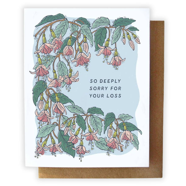 So Deeply Sorry for Your Loss Fuchsia Sympathy Card - Freshie & Zero Studio Shop