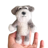 Schnauzer Dog Felt Finger Puppet - Freshie & Zero Studio Shop