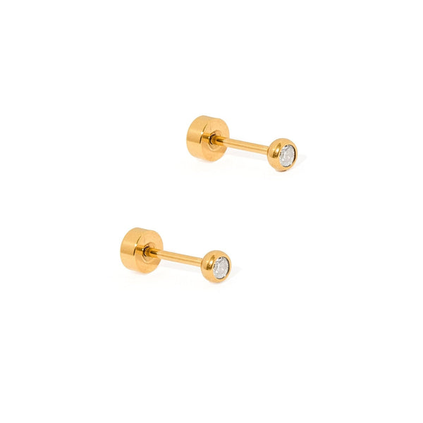 Tiny Sparkle Flatback Waterproof Stud Earrings - Freshie & Zero Studio Shop