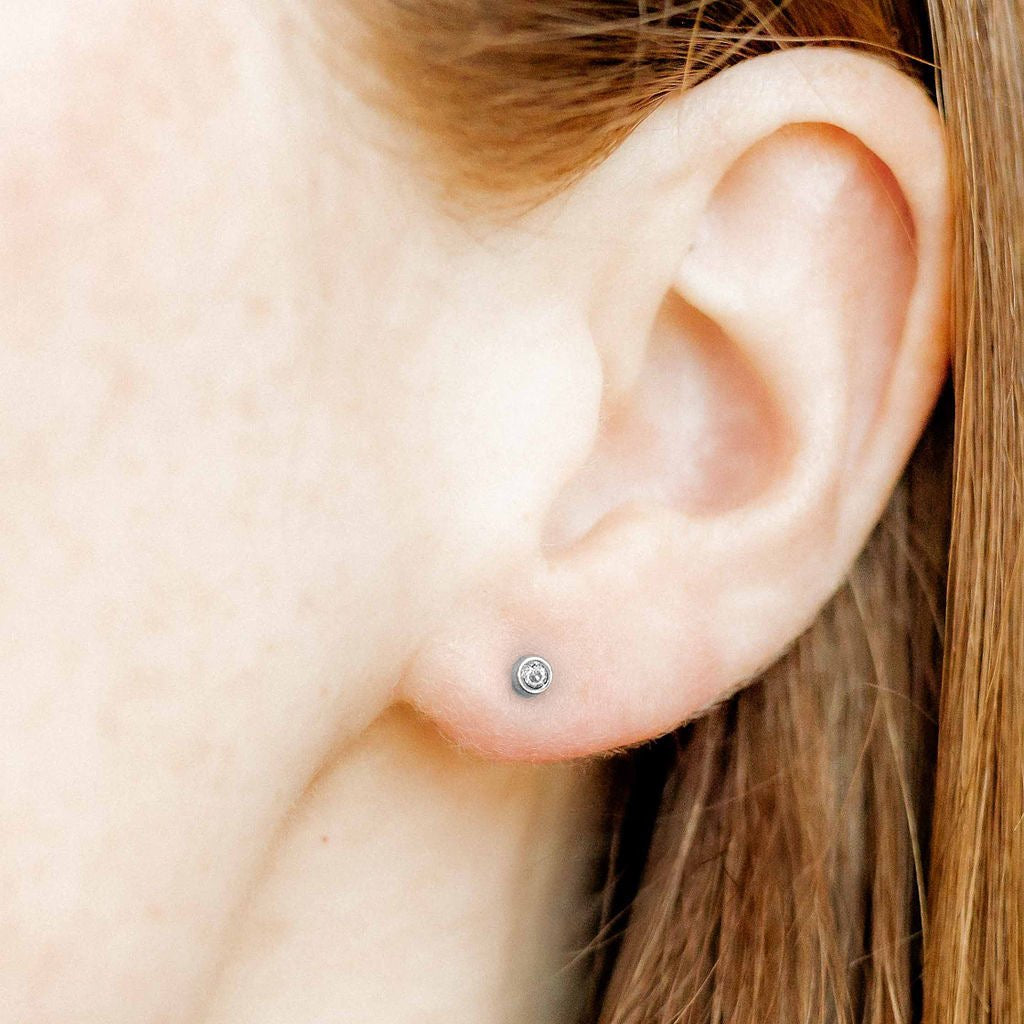 Tiny Sparkle Flatback Waterproof Stud Earrings - Freshie & Zero Studio Shop