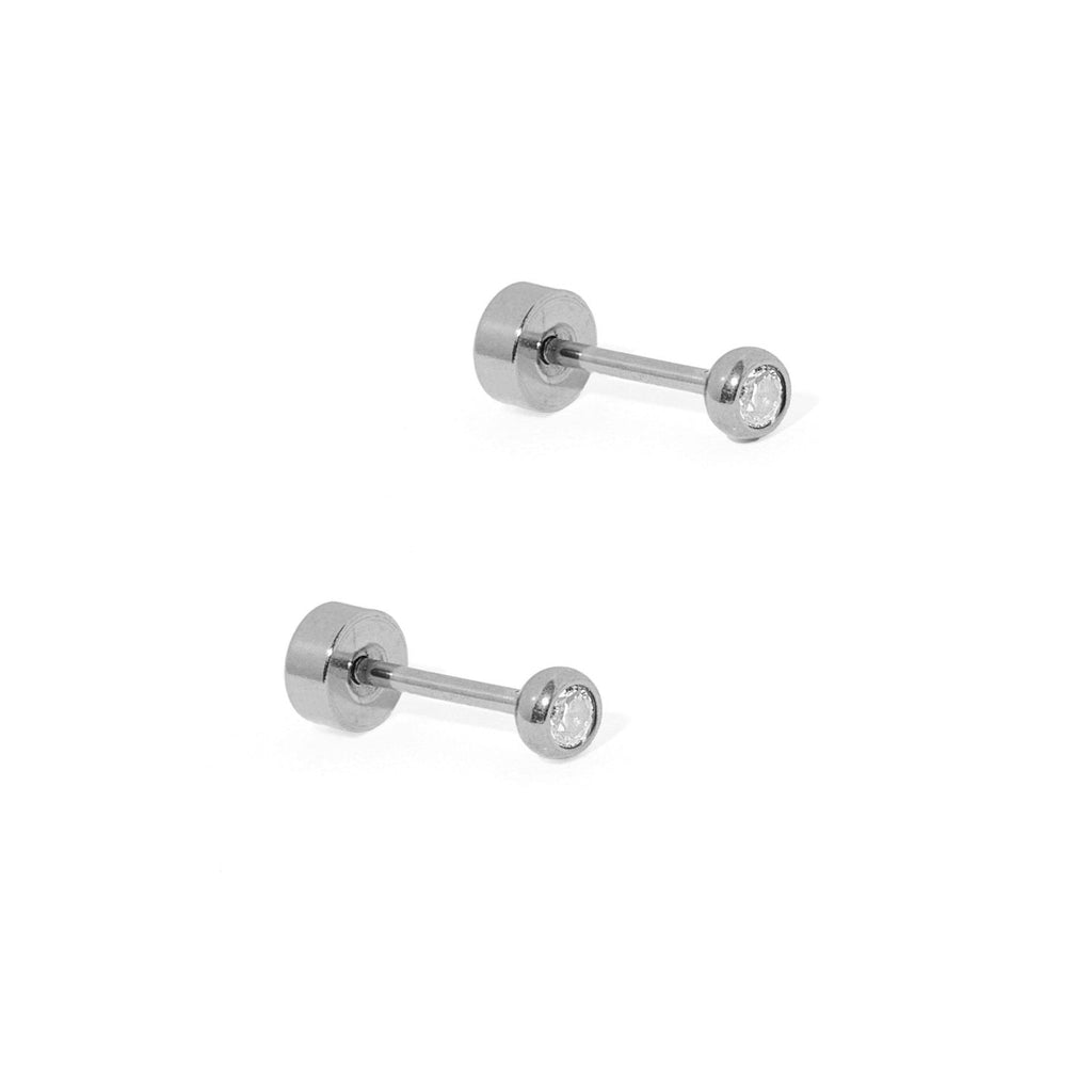 Tiny Sparkle Flatback Waterproof Stud Earrings - Freshie & Zero Studio Shop