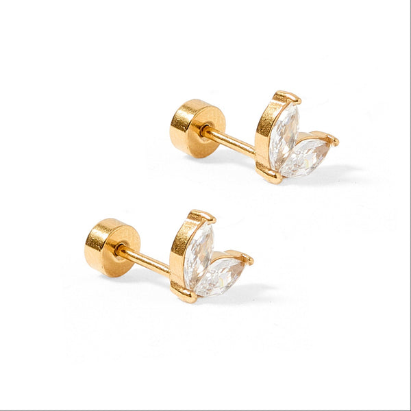 Nova Sparkle Flatback Waterproof Stud Earrings - Freshie & Zero Studio Shop