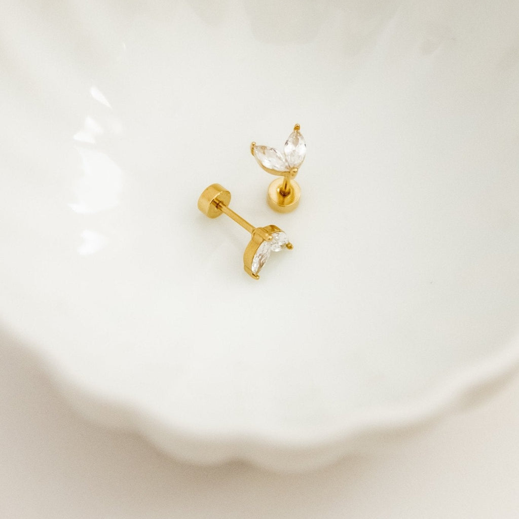 Nova Sparkle Flatback Waterproof Stud Earrings - Freshie & Zero Studio Shop