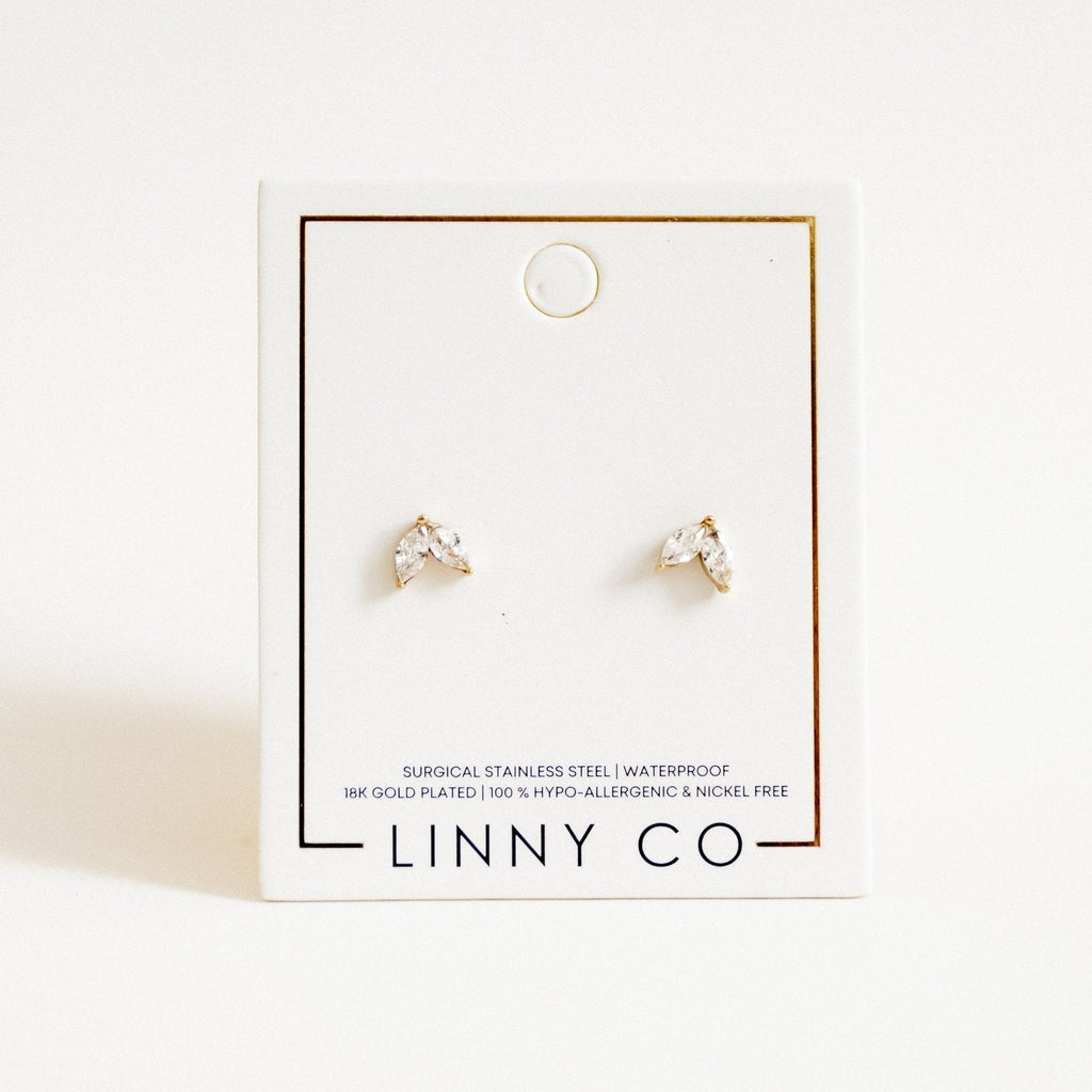 Nova Sparkle Flatback Waterproof Stud Earrings - Freshie & Zero Studio Shop