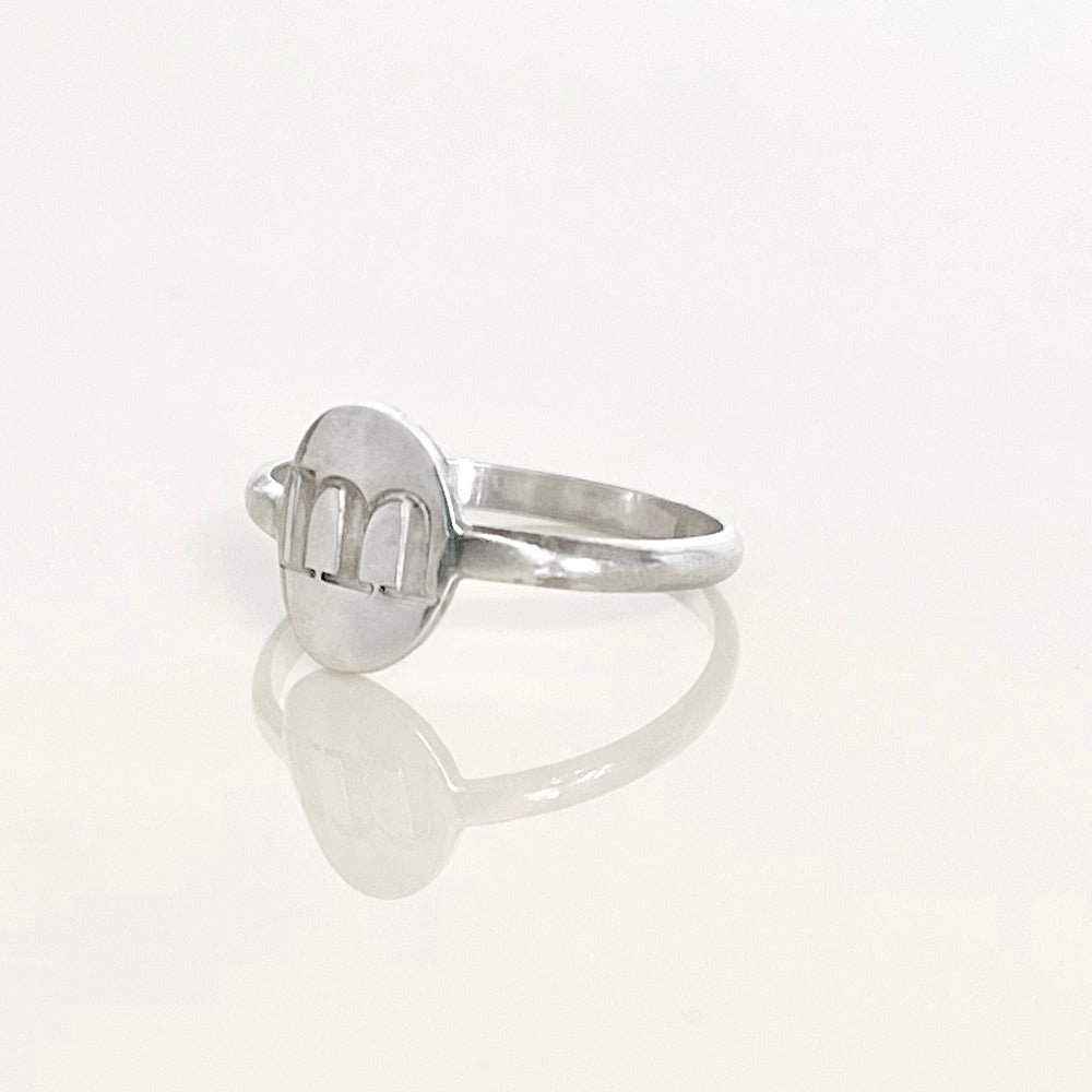 Modern Letter Initial Ring by Christina Kober - Freshie & Zero Studio Shop
