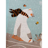 Polar Bear Ski 3D - Organic Jacquard Knit Baby Blanket - Freshie & Zero Studio Shop