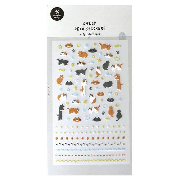 Deco Cats Nail and Paper Stickers - Freshie & Zero Studio Shop