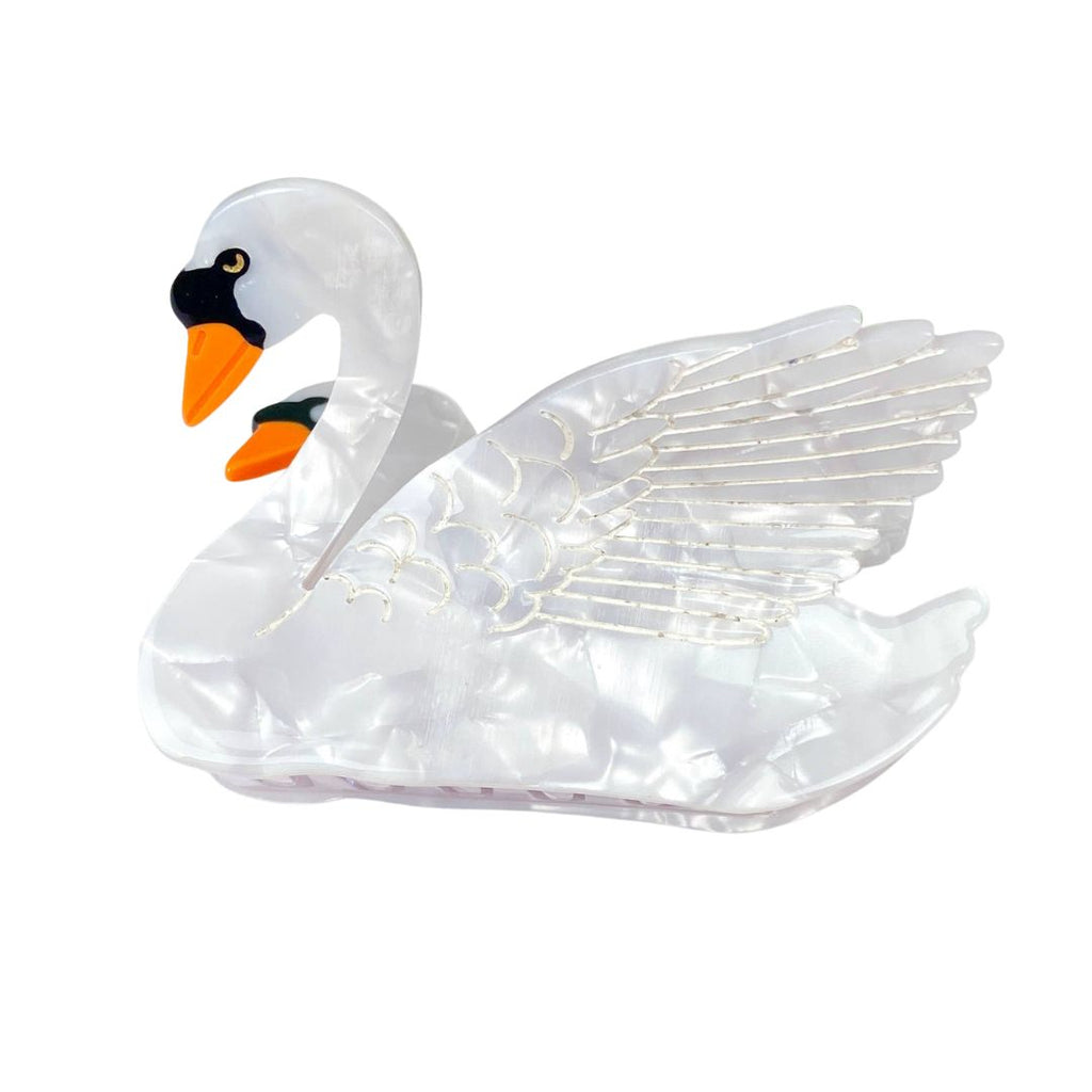 White Swan Hair Claw Clip - Freshie & Zero Studio Shop