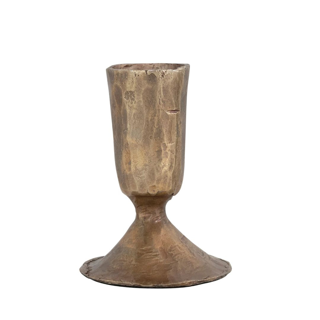 Hammered Short Metal Taper Holder - Freshie & Zero Studio Shop