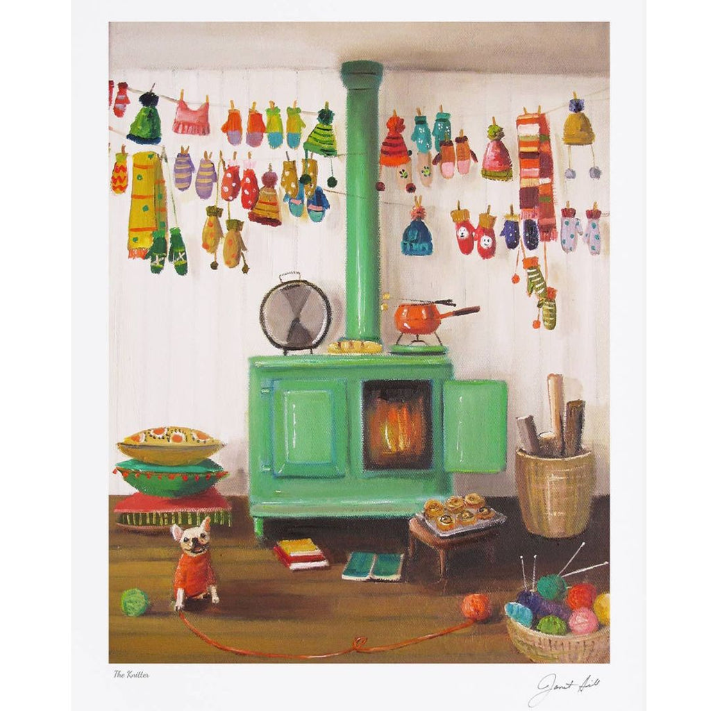 The Knitter 11" X 14" | Janet Hill Art Print - Freshie & Zero Studio Shop