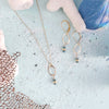 tidal blue little gemstone necklace - Freshie & Zero Studio Shop
