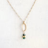 tidal green little gemstone necklace - Freshie & Zero Studio Shop