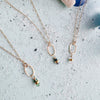 tidal herkimer diamonds little gemstone necklace - Freshie & Zero Studio Shop