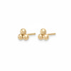 Triple Bead Gold Stud Earrings - Freshie & Zero Studio Shop