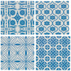 Tangier Blue Tiles Absorbent Coaster Set of 4 - Freshie & Zero Studio Shop