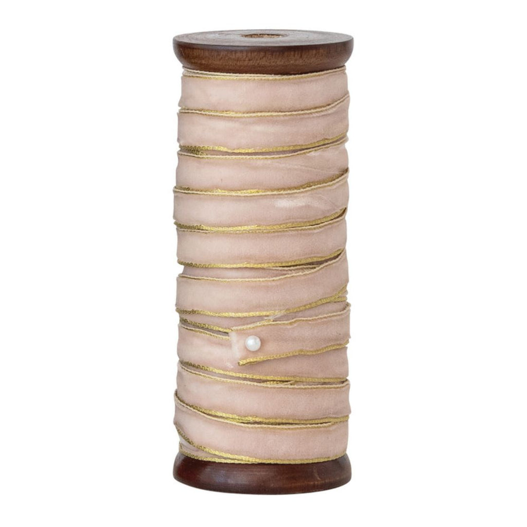 Luxury Coquette Garden Velvet Ribbon | Metallic Edges | 10 yards - Freshie & Zero Studio Shop
