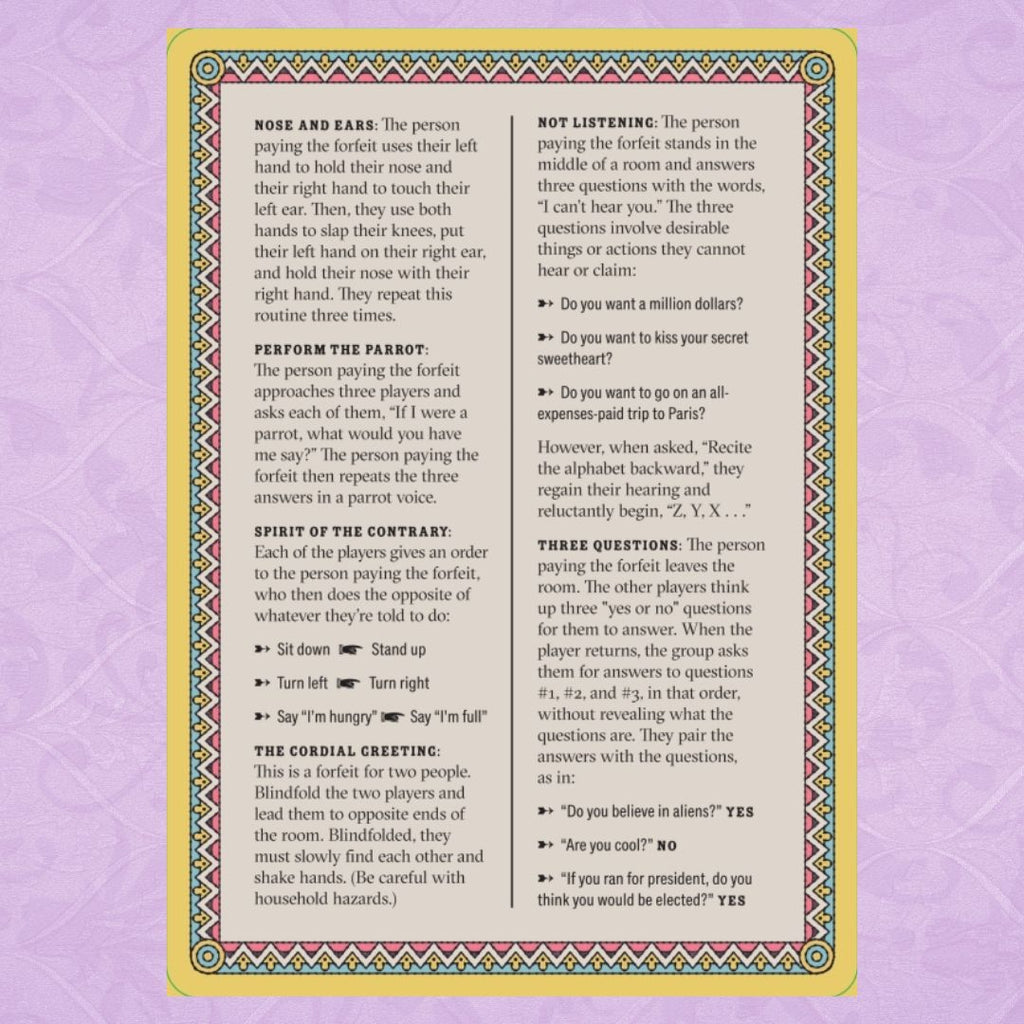 Victorian Parlour Games Card Deck - Freshie & Zero Studio Shop