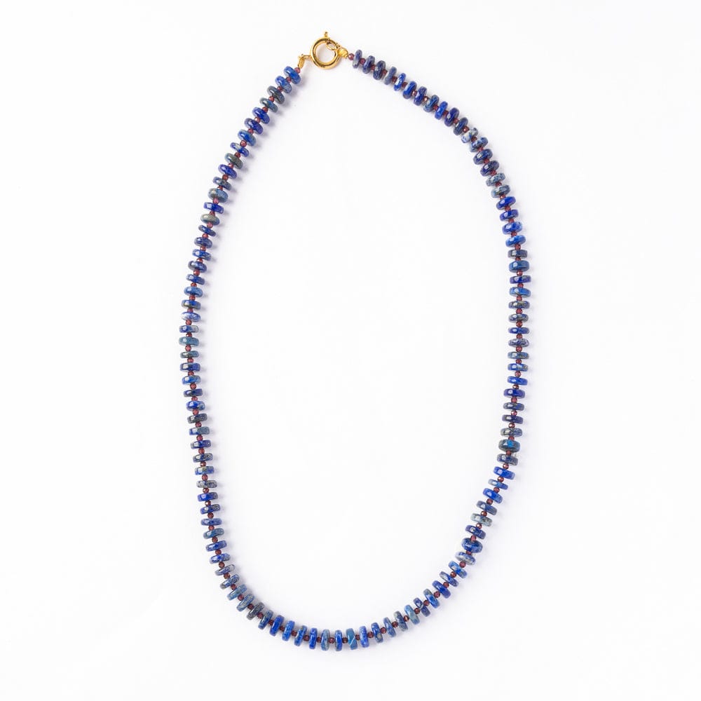 Vivianne Lapis and Garnet Necklace - Freshie & Zero Studio Shop