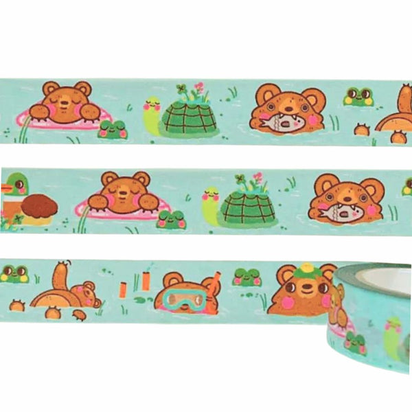 Swimming Bears Washi Tape - Freshie & Zero Studio Shop