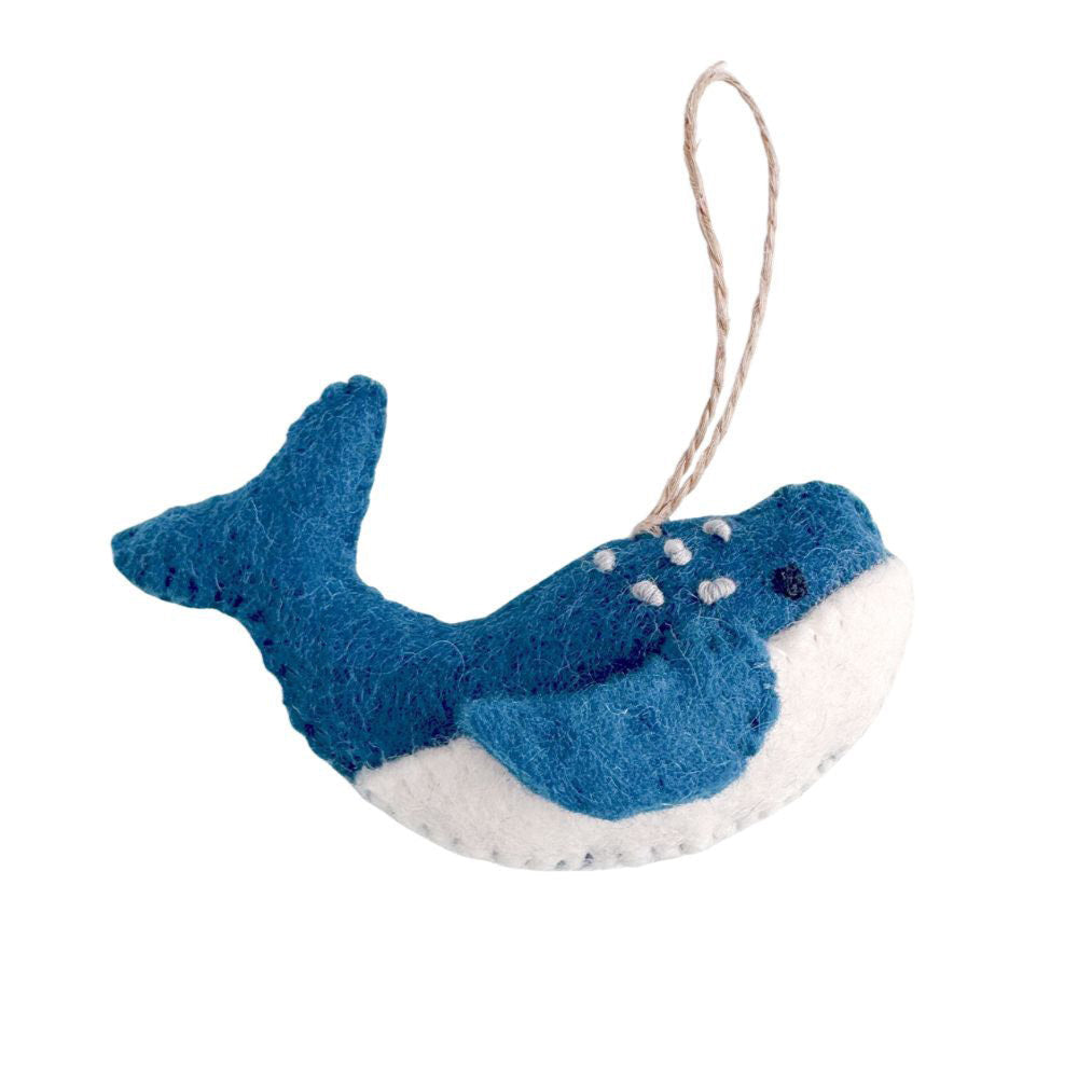 Felted Humpback Whale Ornament - Freshie & Zero Studio Shop