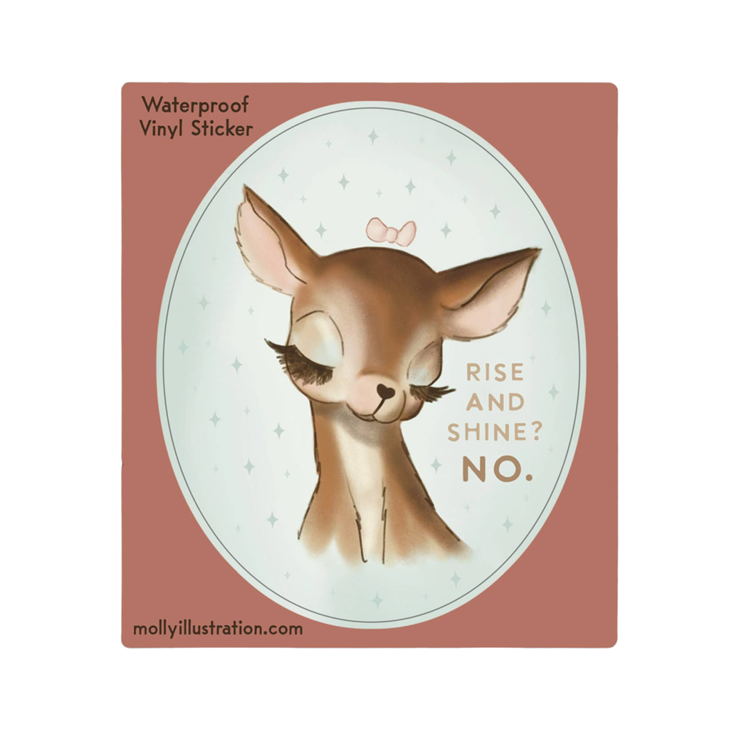 Rise and Shine Deer Waterproof Vinyl Sticker - Freshie & Zero Studio Shop