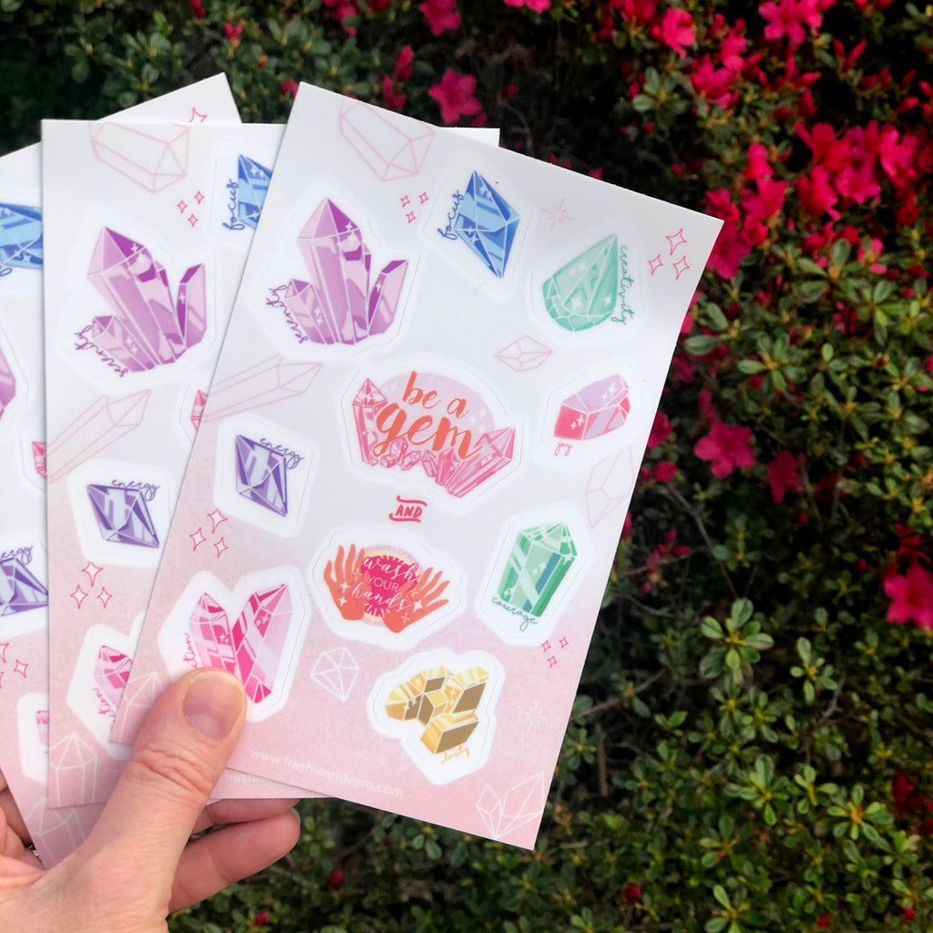 Be a Gem! Sticker Sheet - Freshie & Zero