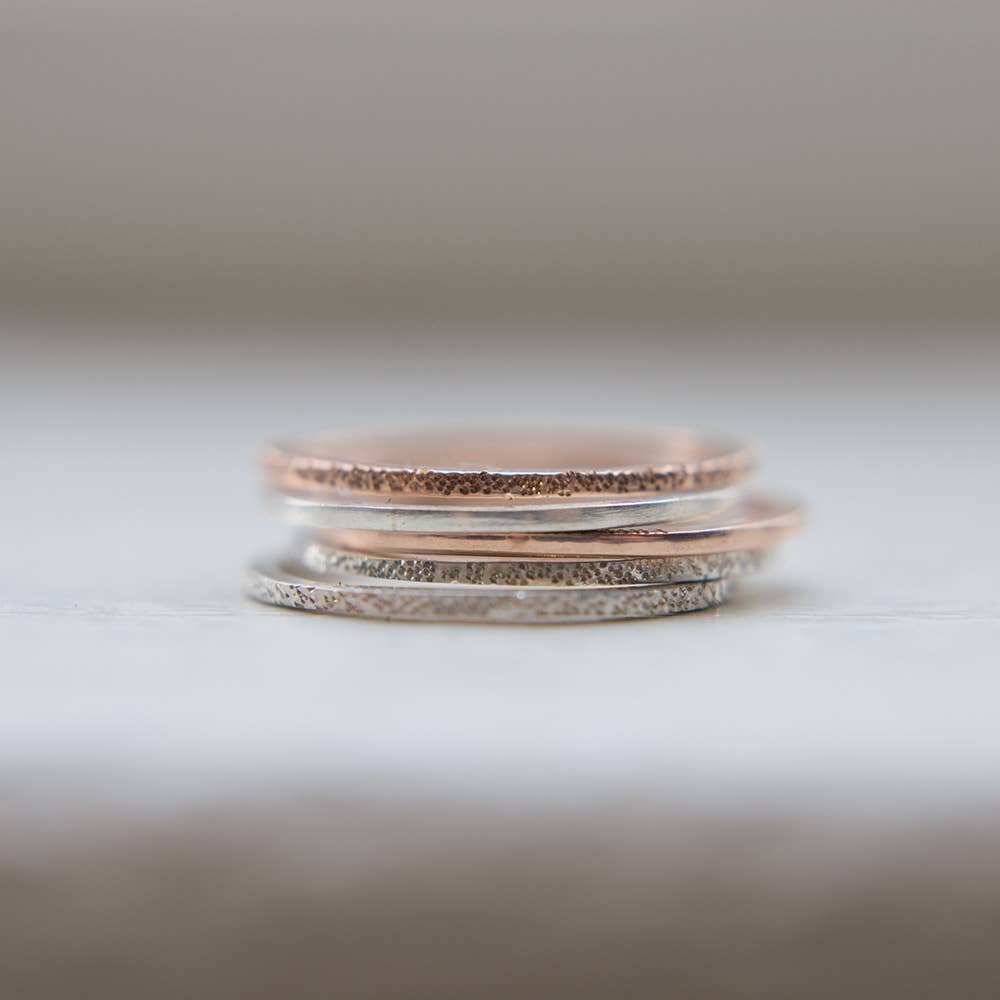 Diamond Dusted Stacking Ring: Super Skinny - Freshie & Zero
