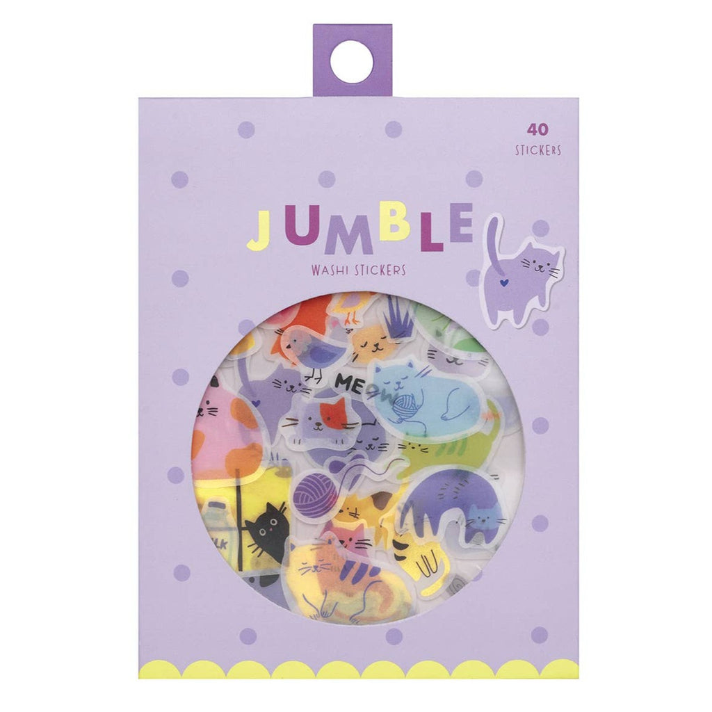 Cats Jumble Washi Stickers - Freshie & Zero Studio Shop