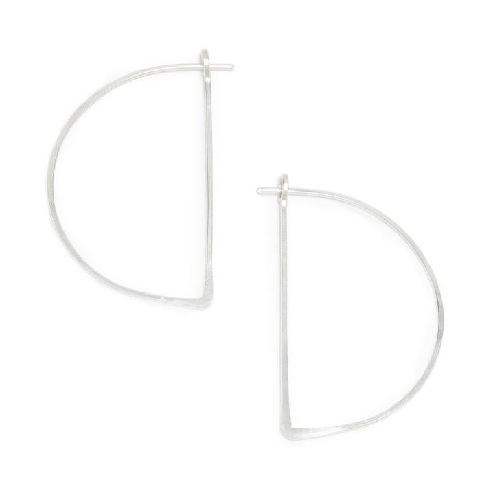 minimal half moon hoops - large - Freshie & Zero