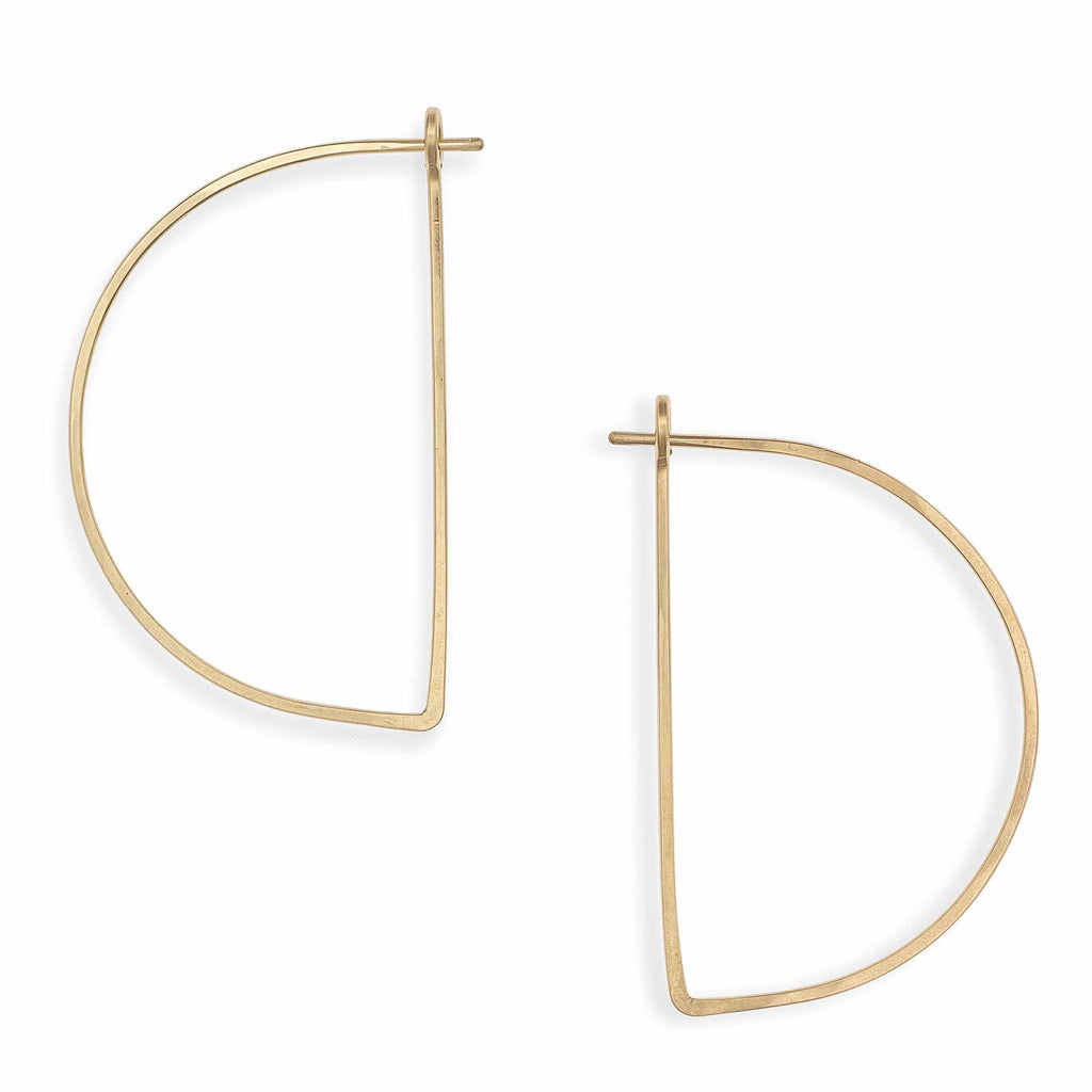 minimal half moon hoops - large - Freshie & Zero
