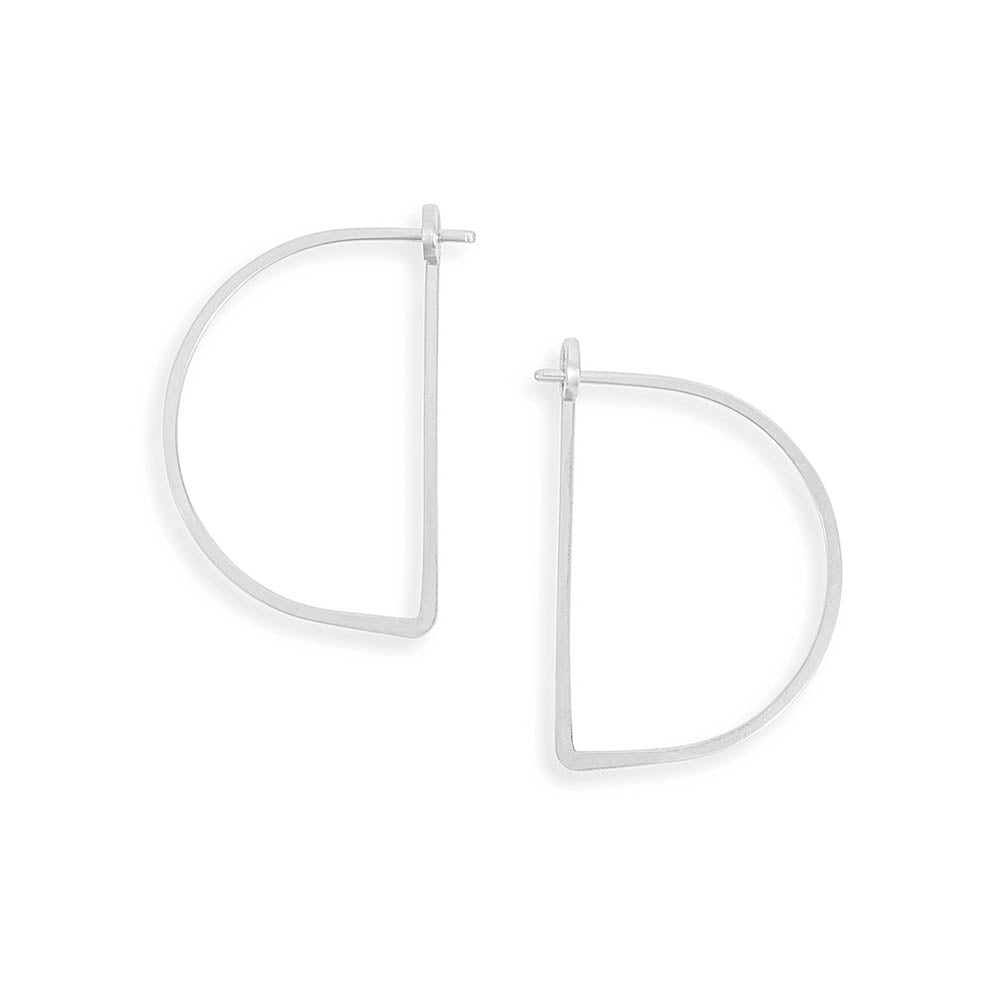 minimal half moon hoops - small - Freshie & Zero