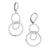hammered silver earrings linked circles handmade freshie and zero