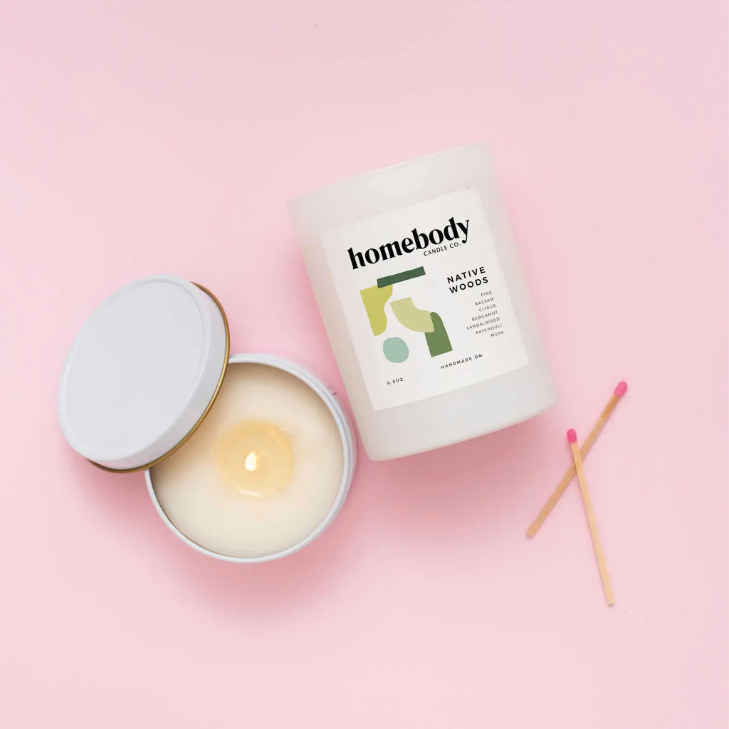 Native Woods • burn + bloom candle - Freshie & Zero Studio Shop