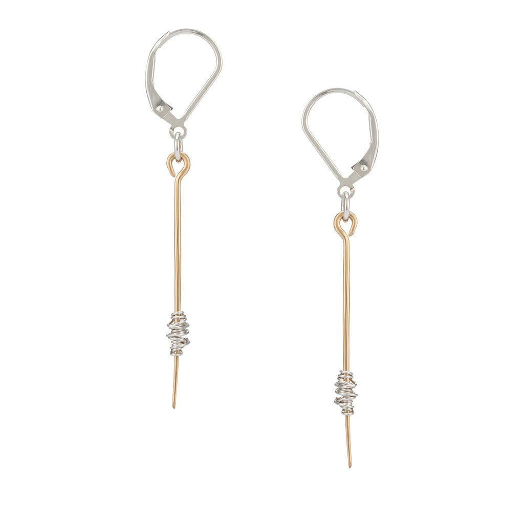 Small Stitched Stem Earrings - Freshie & Zero Studio Shop