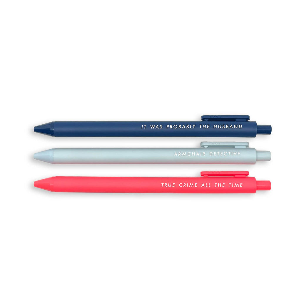 Pens for True Crime Aficionados - Freshie & Zero Studio Shop