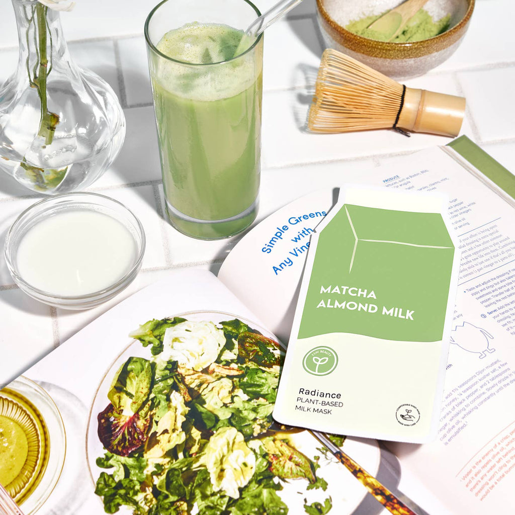 Matcha Almond Milk Radiating Plant Based Milk Mask - Freshie & Zero Studio Shop