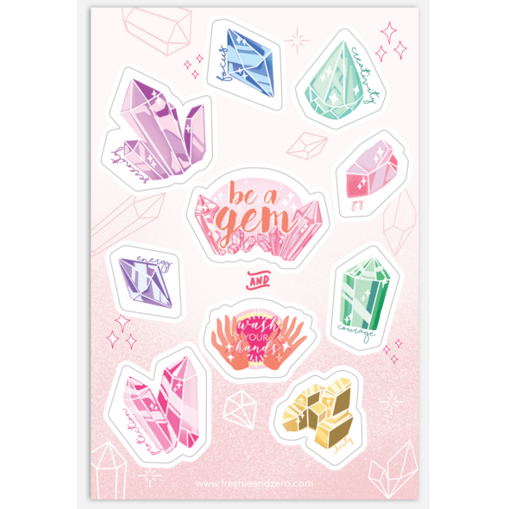 Be a Gem! Sticker Sheet - Freshie & Zero
