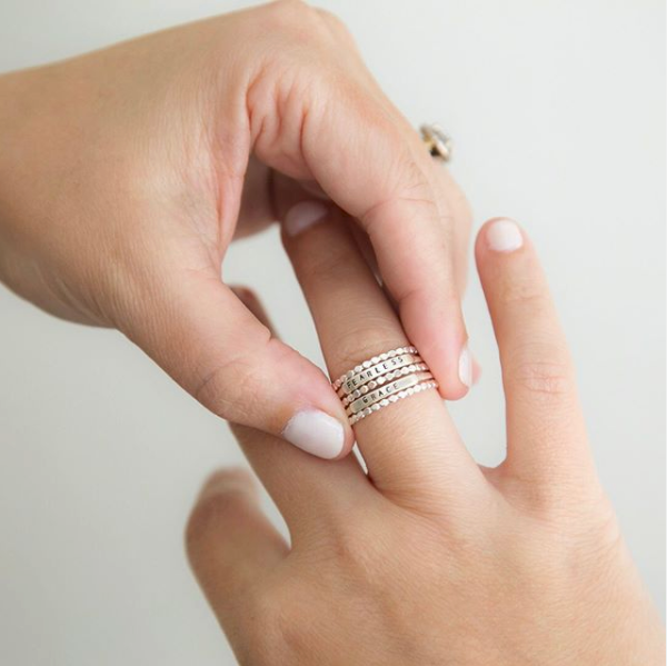 Breathe: Hand Stamped Message Stacking Ring - Freshie & Zero