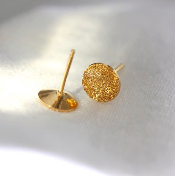 Stud Earrings Circle Dot Diamond Dusted (mini) - Freshie & Zero