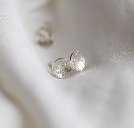Stud Earrings Circle Dot Diamond Dusted (mini) - Freshie & Zero