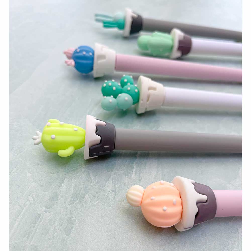 Cute Cactus Gel Pens - Freshie & Zero Studio Shop